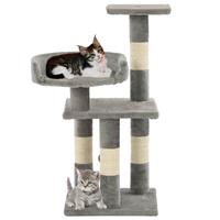 VidaXL Kattenkrabpaal met sisal krabpalen 65 cm grijs