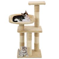 vidaXL Katzen-Kratzbaum mit Sisal-Kratzsäulen 65 cm  Beige