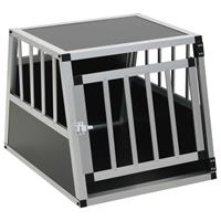 vidaXL Hundetransportbox mit Einzeltür 54 x 69 x 50 cm Silber