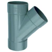 Wavin PVC T-Stuk 45 Graden 40mm - Weerbestendige 3x Mofverbinding, Duurzaam