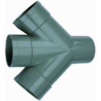 Wavin PVC Dubbel T-Stuk 45° 110mm - Weerbestendig & Duurzaam, Makkelijke Installatie
