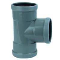 Wavin PVC T-Stuk 88° Manchet Mof 160mm - Efficiënte Riolering en Waterafvoer