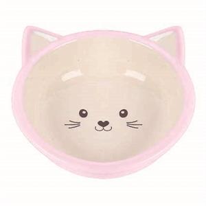 Happy Pet voerbak kitten roze / creme