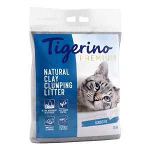 2x12kg Sensitive (parfumvrij) Tigerino Premium Kattenbakvulling