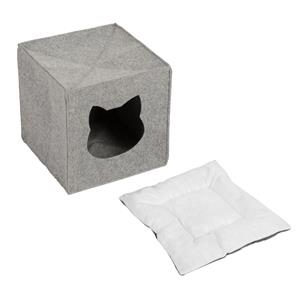 Zooplus Exclusive Vilten Kattenhol voor Opbergkast 33 x 33 x 33 cm