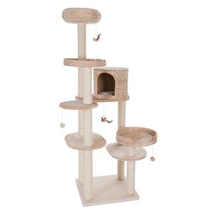 Zooplus Exclusive Natural Home IV Krabpaal Beige H192 x L83 x B57 cm