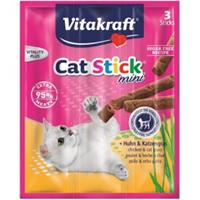 Vitakraft Katzensnack Cat-Stick mini Huhn & Katzengras -3 x 6g