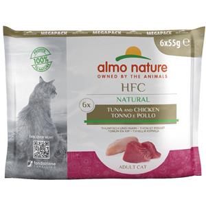 Almo Nature HFC 6 x 55 g  Almo Nature Classic Tonijn & Kip Pouch Kattenvoer