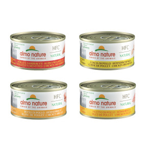 Almo Nature HFC Natural Kombinationspaket A Huhn 24x70 Gr 24 x 70 g