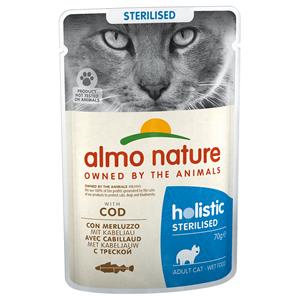 Almo Nature Sterilised - Natvoer - 24 x 70 gram - Kabeljauw