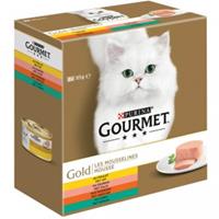 Gourmet Gold 8-Pack Mousse Combipack kattenvoer (96 x 85 g) 96 x 85 g