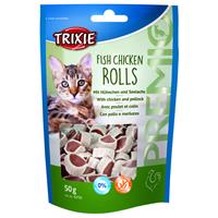 trixie Premio Rolletjes Vis Kip 50g Kattensnacks