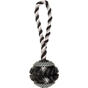 Flamingo Gladiator Curling Ball met touw voor de hond Per stuk