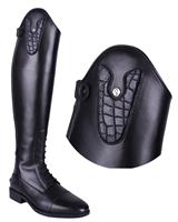 QHP Austauschbares Oberteil für Reitstiefel Sasha > croco schwarz matt