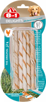 8IN1 Delights Twisted sticks - Hondensnacks - 25,5cm - doos - 10Â stuks