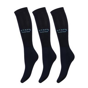STAPP Horse Paardrijsokken Ultra Fine 3-pack Marine-35/42