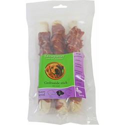 Natuurlijke snack zak a 3 gedraaide stick met eend 17 cm - Gebr de boon