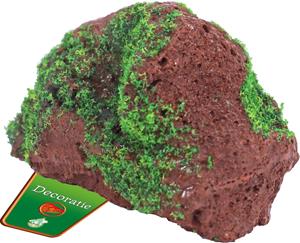 Boon Lavasteen Aquarium Ornament met Mos 12x8cm - Natuurlijk Decor, Veilig, Onderhoudsarm