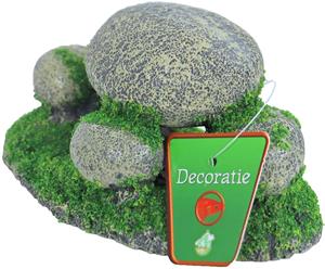 Boon Aquarium Ornament Keien met Mos - Natuurgetrouwe Decoratie, Polyresin 13x8x7 cm