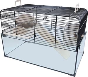 Interzoo hamsterkooi Vision 51 zwart - Gebr de boon