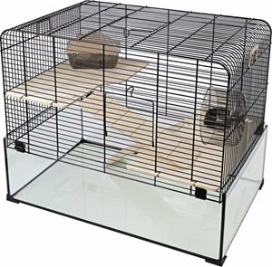 Interzoo hamsterkooi Vision 58 zwart - Gebr de boon