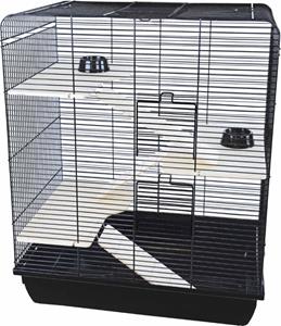 Interzoo rattenkooi Remy wood zwart/zwart - Gebr de boon
