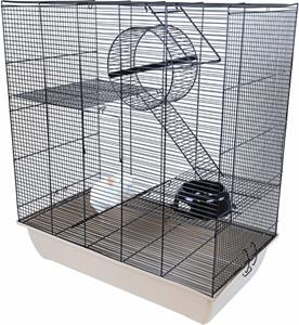 Interzoo rattenkooi Rat 70 zwart/beige - Gebr de boon