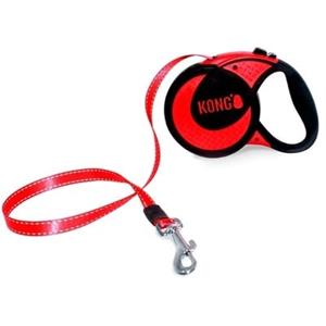 KONG Ultimate Intrekbare Lijn XL tot 70kg ca. 5m lang rood Hond