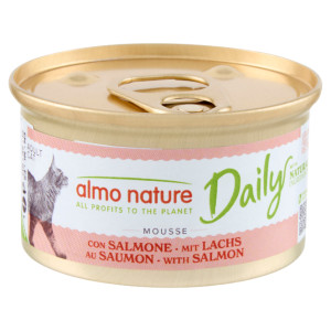 Almo Nature Daily Mousse mit Lachs 85 Gramm Pro 24 Stück