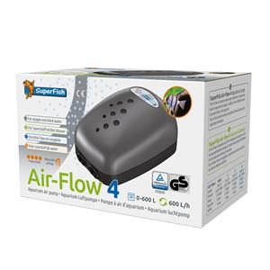 Superfish Airflow 4 Way Luchtpomp - 4-Uitlaten, Regelbaar, Ideaal voor Elk Aquarium