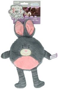 bunnypuppy Bunny Puppy Flat Rabbit - Hondenspeelgoed - 35x17x3 cm Grijs Roze