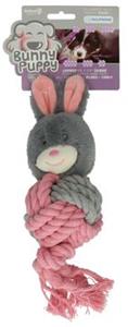 bunnypuppy Bunny Puppy Ropey Ball - Hondenspeelgoed - 38x13x9 cm Grijs Roze