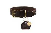 Hunter Halsband Sansibar Solid dunkelbraun 50 cm