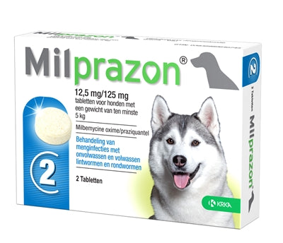 Milprazon grote hond (12,5 mg) - 2 tabletten