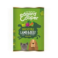 6x Edgard&Cooper Blik Vers Vlees Hondenvoer Lam - Rund 400 gr