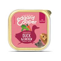 11x Edgard&Cooper Kuipje Vers Vlees Puppy Hondenvoer Eend - Kip 150 gr