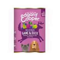 6x Edgard&Cooper Blik Vers Vlees Hondenvoer Wild - Eend 400 gr