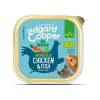 17x Edgard&Cooper Kuipje Vers Vlees Puppy Hondenvoer Bio Kip - Vis 100 gr