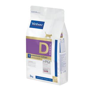 2x3kg Veterinary HPM Cat Dermato D1 Virbac Kattenvoer