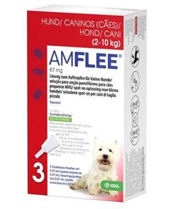 Amflee Spot-On 67 mg hond S 2 - 10 kg 2 x 3 pipetten