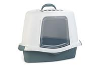 STEFANPLAST Sprint Corner+ - Kattenbak - Wit"Lichtblauw - 40x56x40 cm