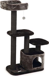 Beeztees Poronti - Krabpaal - Zwart"Grijs - 60x40x115 cm
