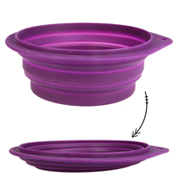 Opvouwbare voerbak van silicone