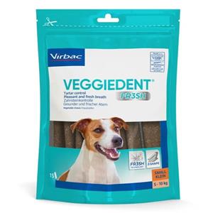 Virbac VeggieDent Small hondensnack tot 10 kg/15 kauwstrips Per stuk