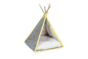 BEEZTEES Puppy Tipi Tent Aika - Hond - Grijs - 55x55x85 cm