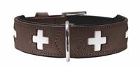 HUNTER Halsung Swiss braun, Breite: ca. 26 mm, Halsweite: ca. 35 - 39,5 cm