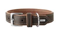 HUNTER Hondenhalsband Porto, donkerbruin-cognac