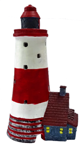 Superfish Deco Led Vuurtoren - Milieuvriendelijk Handgeschilderd Aquarium Ornament