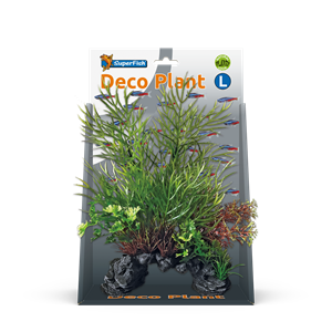 Superfish Deco Plant L Ceratopteris - Kunstplant voor Aquarium met Rotsbasis, Veilig & Onderhoudsvrij