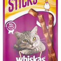 28x Whiskas Sticks Kattensnack Kip 18 gr